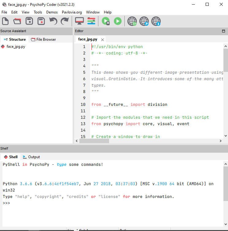 psychopy code reaction time round